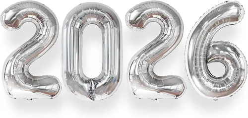 Miniatura 15 de Katchon, Globos gigantes negros grandes 2026 – 42 pulgadas Globos de graduación 2026 con globos de estrella negra para decoraciones de graduación