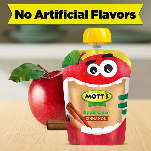 Miniatura 4 de Mott's Puré de manzana y canela, bolsas transparentes de 3.2 onzas, paquete de 20