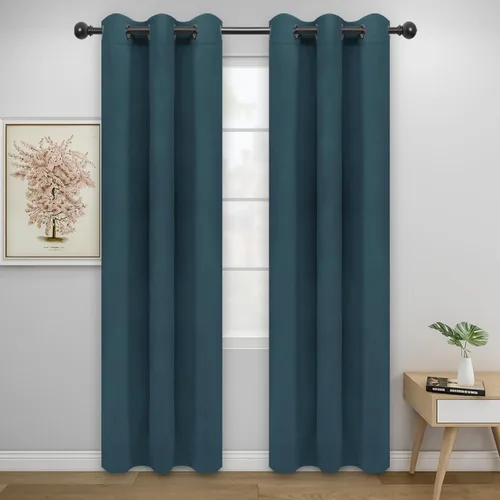 Miniatura 197 de Easy-Going - Cortinas opacas para dormitorio, aislamiento térmico sólido con ojales, cortinas de ventana para reducción de ruido, cortinas