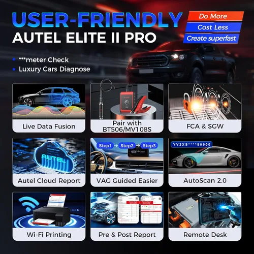 Miniatura 7 de Autel Escáner MaxiSys Elite II Pro, 2026 Elite 2 Pro con actualización de 2 años, herramienta J2534 como MS Ultra MS909 MS919 Up of MS908S PRO II