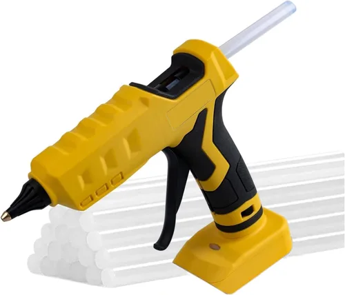Miniatura 8 de Pistola de pegamento caliente inalámbrica compatible con batería Milwaukee 18V, (solo herramienta) kit de pistola de pegamento alimentada por