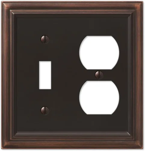Miniatura 19 de Amerelle 94BW Continental - Placa de pared, 1 en blanco, metal fundido, blanco, 1 paquete