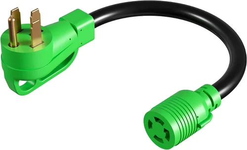 Miniatura 7 de Cable adaptador de generador RV de 3 clavijas, NEMA L5-30P a TT-30R, adaptador de generador a RV de 30 amperios y 125 V con cable SJTW 10/3 de 1