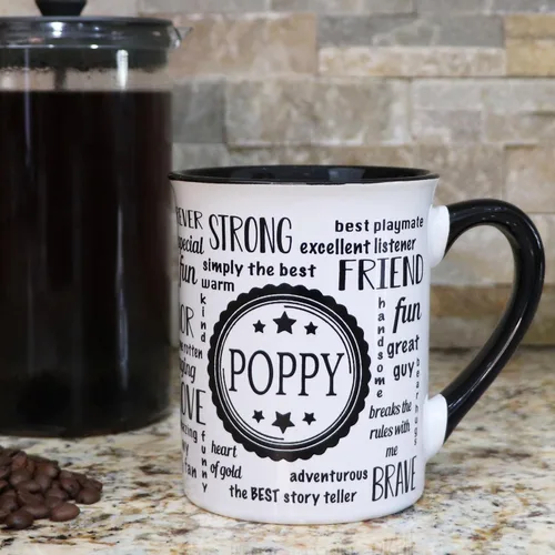 Miniatura 5 de Cottage Creek Tazas de café de cerámica Taza grande de amapola de 16 onzas Regalo ideal para abuelo, papá y papá para el día del padre