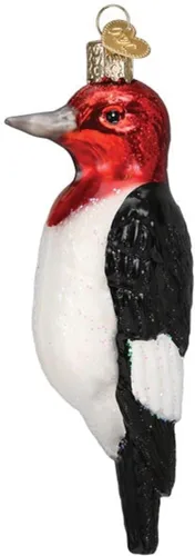Miniatura 15 de Old World Christmas Mini adorno de cristal cardenal rojo soplado para árbol de Navidad, decoración navideña artesanal, colección de observadores