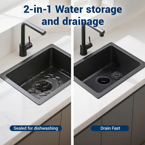 Miniatura 6 de Tapón de brida para fregadero de cocina ORB – Brida universal para eliminación de basura para adaptarse a orificio de drenaje estándar de fregadero