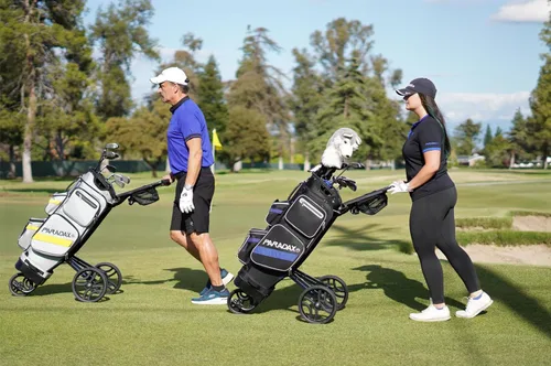 Miniatura 8 de PARADAX Bolsa de golf todo en uno A1-1 - Carrito integrado dentro de la bolsa. El carrito se esconde dentro de la bolsa de golf en cuestión