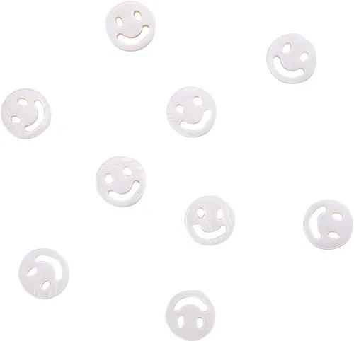 Miniatura 28 de LiQunSweet 10 cuentas de gato de concha natural, cuentas sueltas de cabeza de animal para collares, pulseras, aretes, fabricación de joyas, 0.394 x
