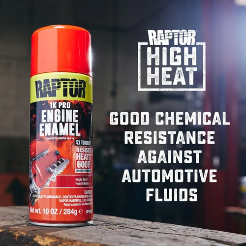 Miniatura 4 de RAPTOR Esmalte para Motor, Pintura en Aerosol Automotriz, Resistente al Calor, Grado Profesional, Fácil de Usar, Negro Graso, 10 oz negro (Fat Black)