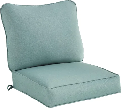 Miniatura 19 de Greendale Home Fashions Juego de cojines de asiento profundo para exterior de 2 piezas, Adobe Ártico