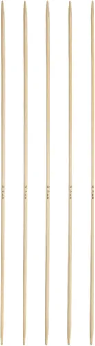Miniatura 7 de Harfington - 5 piezas de agujas de tejer de bambú de doble punta, tamaño US 1 (2.25 mm), carbonizadas, 7.9 pulgadas (20 cm) rectas para tejer a