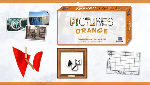 Miniatura 2 de Rio Grande Games Pictures - Juego de mesa de expansión naranja para la familia, juegos de fiesta creativos con 55 cartas nuevas, juego para mayores