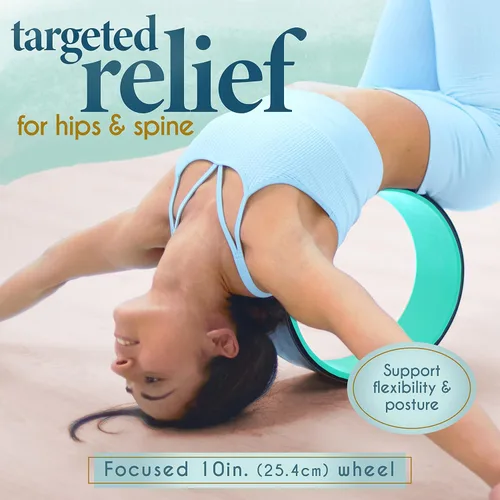 Miniatura 6 de Florensi Rueda de Yoga (Paquete de 3) – Estiramiento de Espalda y Rodillo de Espalda para Dolor de Espalda, Rodillo de Yoga para Relajación