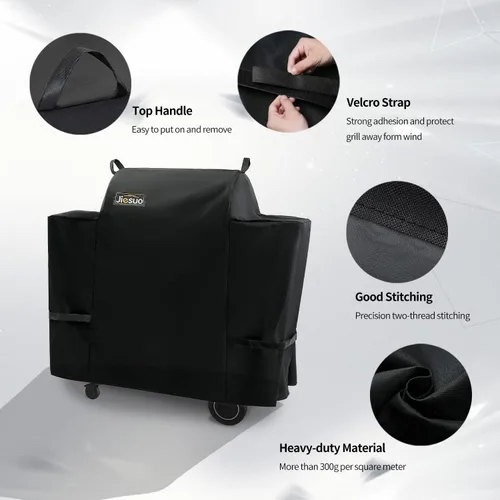Miniatura 3 de Cubierta de parrilla para parrillas Traeger serie 22 y Pro 575, resistente e impermeable, diseño de cremallera especial