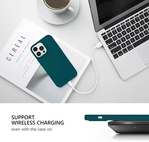 Miniatura 462 de GUAGUA Funda compatible con iPhone 17 Pro Max de 6.9 pulgadas, silicona líquida, goma de gel suave, delgada, forro de microfibra delgada