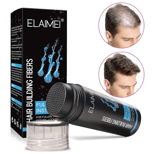 Miniatura 2 de Polvo de la línea del cabello Fibra del cabello Fibra natural del cabello Aplicar a hombres mujeres Consigue cabello grueso Oculta la pérdida
