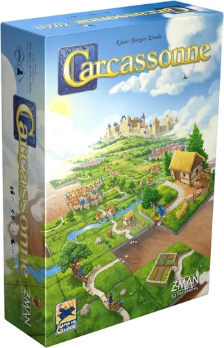 Asmodee Carcassonne Juego de Mesa - Juego Clásico de Estrategia de Colocación de Fichas, Diversión Familiar, Aventura Medieval para Niños y Adultos,
