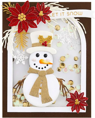 Miniatura 8 de Spellbinders Suzanne Hue - Troqueles grabados para coronas navideñas S6-219
