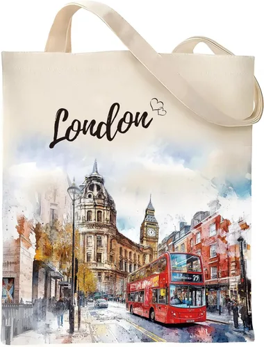 Miniatura 14 de Bolsa de Lona VeloKomo para Regalo - Divertidas Bolsas de Tela Reutilizables Vintage para Mujeres Amantes de las Compras y la Lectura