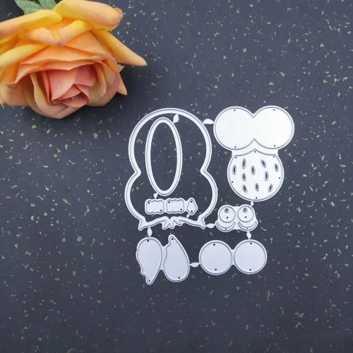 Miniatura 6 de Plantillas de plantillas de metal para decoración de tarjetas y álbumes de recortes, 1 unidad