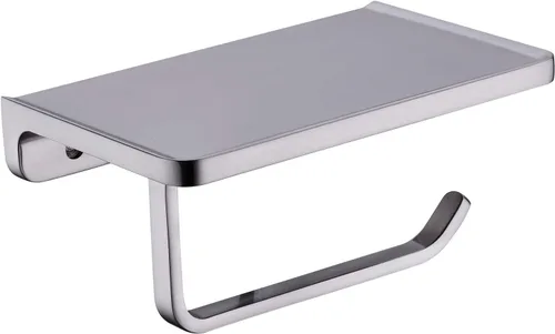 Miniatura 10 de TRUSTMI Soporte de papel higiénico con estante para teléfono, accesorios de baño, dispensador de rollo de pañuelos, almacenamiento, montaje en Oro