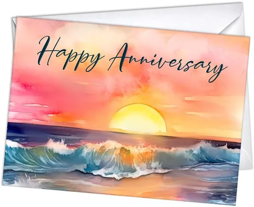 Miniatura 12 de Wright Home & Gift Here to Eternity - Tarjetas de felicitación de feliz aniversario para esposo/esposa, 1 paquete individual + 1 sobre (5 x 7)