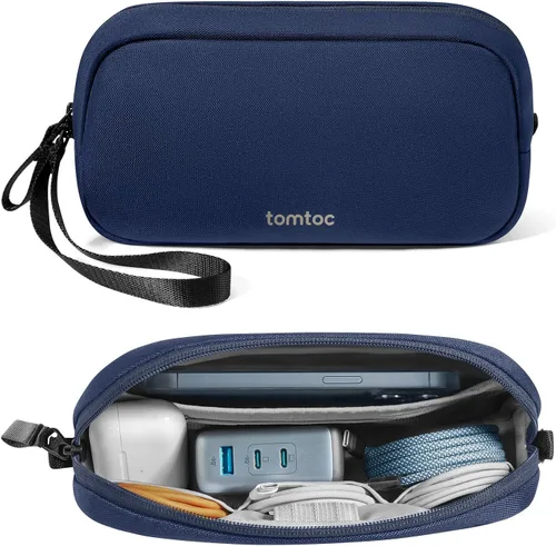 Miniatura 19 de tomtoc Organizador de Electrónicos Estuche de Viaje, Bolsa de Viaje Resistente al Agua Organizador de Cables para Artículos Esenciales, Estuche Verde