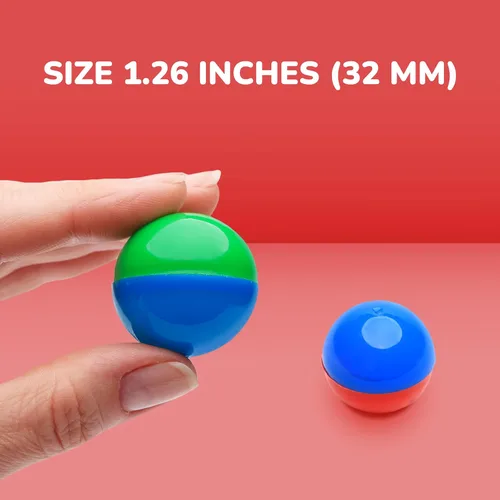 Miniatura 2 de Máquina expendedora de cápsulas, cápsulas redondas de colores, 50 unidades vacías de 1.26 pulgadas, cápsulas de máquina de chicles a granel