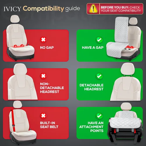 Miniatura 4 de IVICY Funda de asiento de automóvil de lino sintético para automóviles, duradera y antideslizante, fundas protectoras para asiento delantero