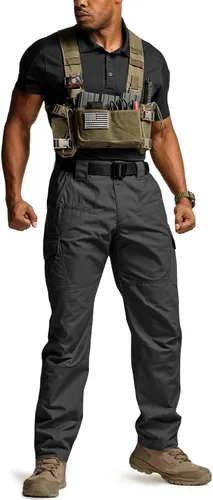 Miniatura 3 de CQR Pantalones tácticos para hombre, resistentes al agua, pantalones cargo Ripstop, ligeros EDC trabajo, senderismo, ropa para exteriores
