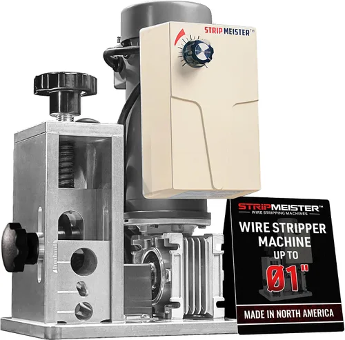 StripMeister E350x Máquina peladora de cables automática eléctrica – Tamaño de cable de hasta Ø1 pulgada, sin atascos, pelacables de chatarra