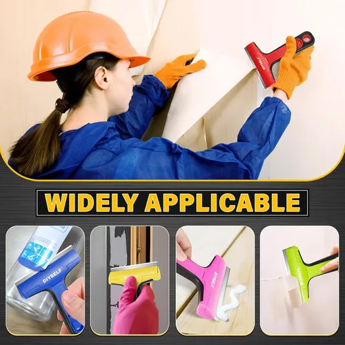 Miniatura 4 de DIYSELF Rascador de Cuchilla de Afeitar, 1 Paquete de Herramienta Rascadora con 10 Piezas de Cuchillas de 4 Pulgadas, Rascador de Cuchilla