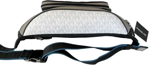 Miniatura 4 de Cooper - Bolsa bordada con logotipo de dos tonos y cinturón de cuero, Azul