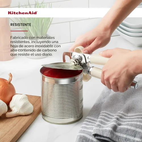 Miniatura 4 de KitchenAid Classic - Abrelatas y sacacorchos multifunción de fácil uso, rueda de corte de acero inoxidable ultra afilada, mangos ergonómicos suaves
