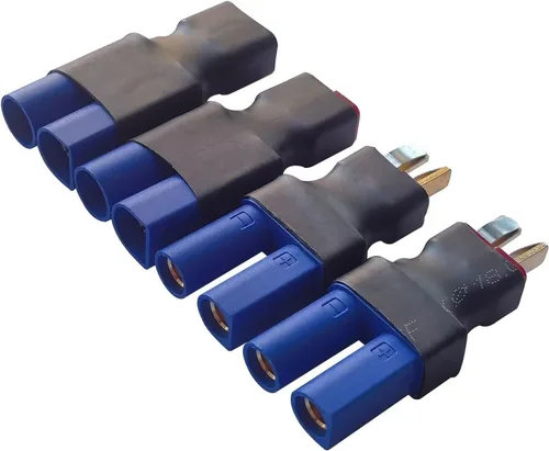 Miniatura 2 de 2 pares EC5 a T-Plug Deans estilo macho hembra RC adaptador EC5 macho a T enchufe hembra, EC5 hembra a T-Plug macho compatible con Arrma E-flite