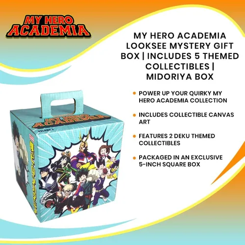 Miniatura 6 de Toynk My Hero Academia LookSee - Caja de regalo misteriosa 5 coleccionables oficiales de Boku No Hero Incluye arte de pared, pin esmaltado y más
