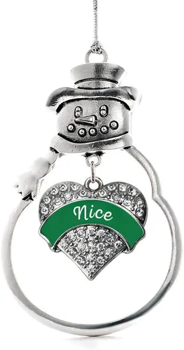 Miniatura 132 de Inspired Silver - Big Sis - Adorno de Navidad plateado - Adorno de árbol de Navidad con dije de corazón con circonita cúbica - Decoración colgante