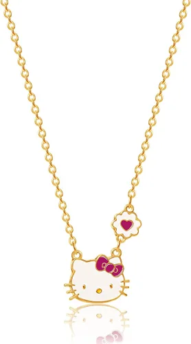 Miniatura 6 de Hello Kitty Juego de joyas para niñas, 18 pulgadas + 3 pulgadas, collar y aretes para niñas, regalos, Sin gemas.