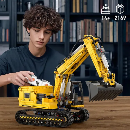Miniatura 6 de Mould King - Juegos de construcción de excavadora RC, 13112 Kits de modelo de ingeniería con control remoto APP, conjuntos de vehículos