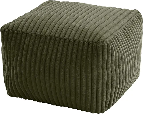 Miniatura 14 de MeMoreCool Puf Otomano Redondo Relleno Reposapiés, Puf de Piso Reposapiés con Relleno de Trozos de Espuma Suave, Otomano Redondo Pequeño Reposapiés