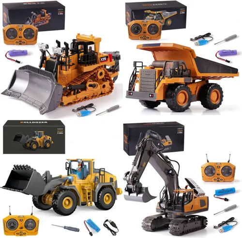 Mudsterz - Camiones Mudsterz, Excavadora Mudsterz, Vehículo de construcción RC de 2.4GHz con luces geniales y sonidos reales, diseño de ingeniería