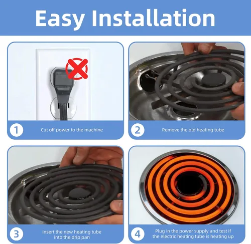 Miniatura 5 de 316442301 Quemador Eléctrico para Estufa de 8'' Elemento de Superficie de Bobina (5 Vueltas) por APPLIANCEMATES Repuesto para Elemento de Superficie
