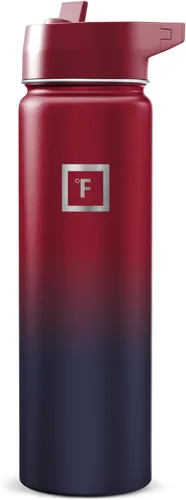 Miniatura 84 de IRON °FLASK Frasco de hidratación para acampar y senderismo con pajilla, botella de agua deportiva de acero inoxidable con aislamiento de boca