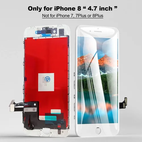 Miniatura 3 de EFAITHFIX para iPhone 8/SE 2020 Reemplazo de pantalla LCD blanca de 4.7 pulgadas, marco de montaje de pantalla táctil 3D, digitalizador con kit