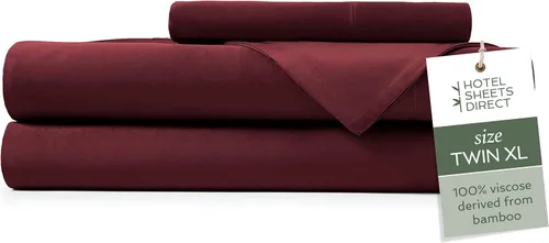 Miniatura 23 de Hotel Sheets Direct Juego de Sábanas de Cama de 4 Piezas, Tamaño California King, 100% Viscosa Derivada de Bambú, Juego de Sábanas con 2 Fundas