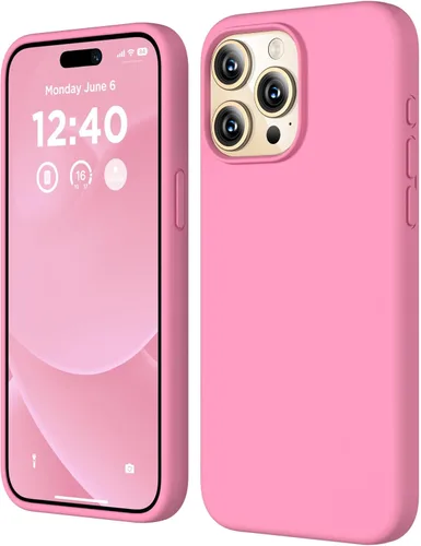 Miniatura 14 de Compatible con Funda para iPhone 15 Pro Max, Funda de Silicona Líquida, Cubierta Protectora Resistente a Golpes de Cuerpo Completo Funda Delgada