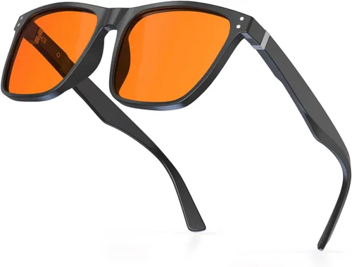 Miniatura 8 de Bloomoak - Gafas de bloqueo de luz verde azul-Gafas para dormir, antirreflejos, antifatiga, adecuadas para pantallas, computadoras, televisores