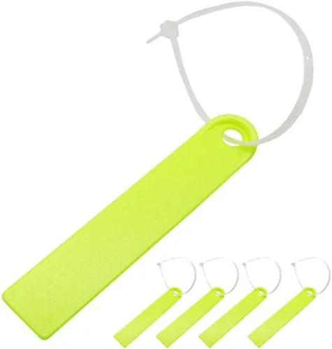 Scuba Choice Etiqueta de nombre impermeable para buceo, surf y deportes acuáticos, etiquetas de identificación de plástico duraderas con bridas para