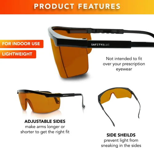 Miniatura 5 de Lentes ámbar que mejoran el sueño, lentes de bloqueo anti azul y verde, para uso nocturno, mejores lentes para dormir por la noche, reducen