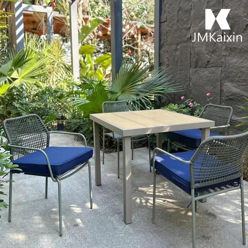 Miniatura 7 de Cojines para sillas de exterior de 19 x 19 pulgadas, impermeables, para muebles de patio, jardín, sofá con cremallera y correas ajustables, juego